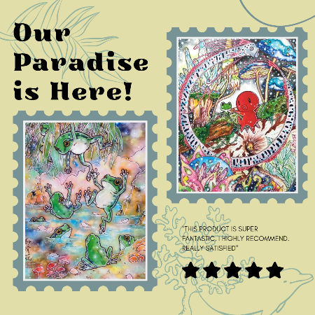 どちらもカエル好きの楽園 幻想的なカエルイラストカード カエルグッズのオンラインショップ ハイネとミッケ のブログ