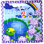紫陽花柄小風呂敷